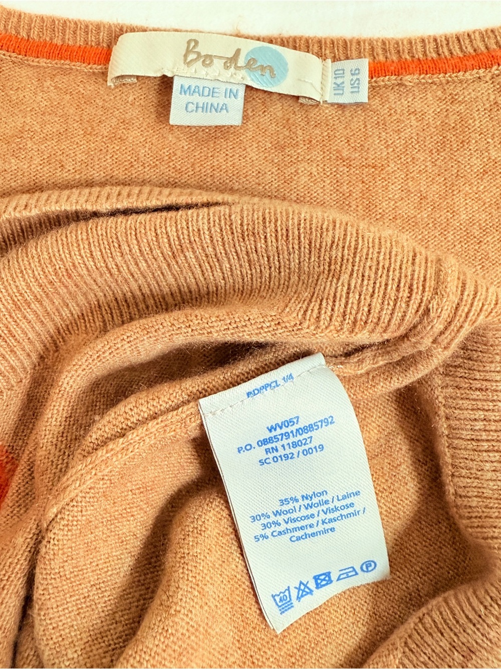 Boden Fox Wool Cashmere Blend Sweater Womens US 6 UK 10 Animal Knit - Picture 6 of 9